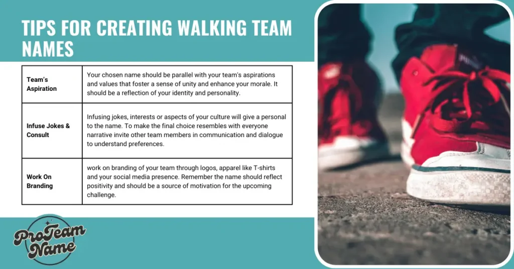 Tips For Creating Walking Team Names