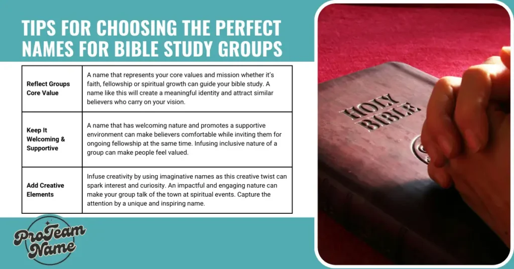 Tips for Choosing the Perfect Names for Bible Study Groups