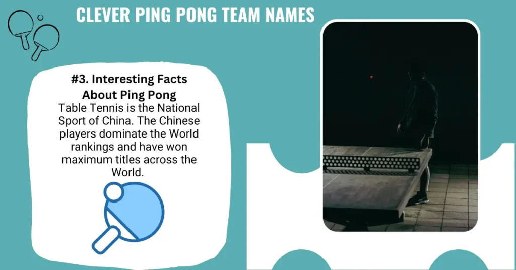 Clever Ping Pong Team Names