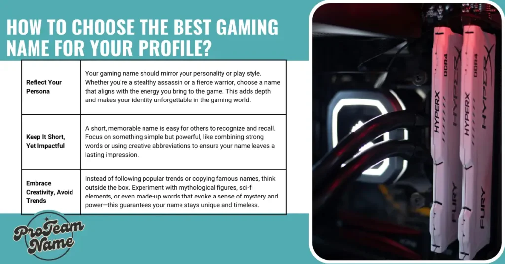 How To Choose The Best Gaming Name For Your Profile