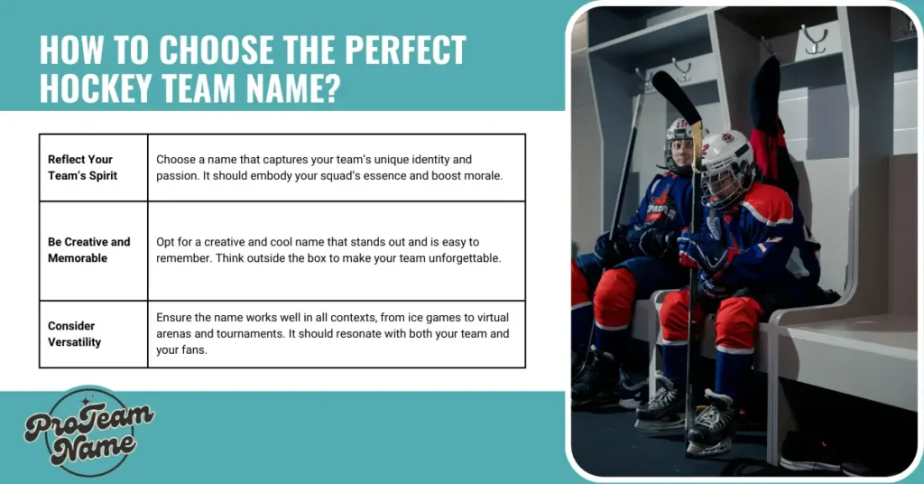 How to Choose the Perfect Hockey Team Name