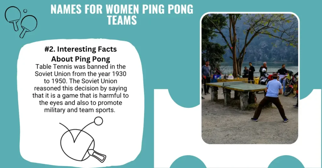 Names For Women Ping Pong Teams