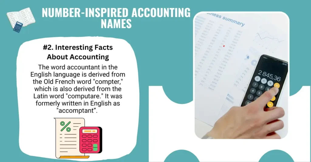 Number-Inspired Accounting Names