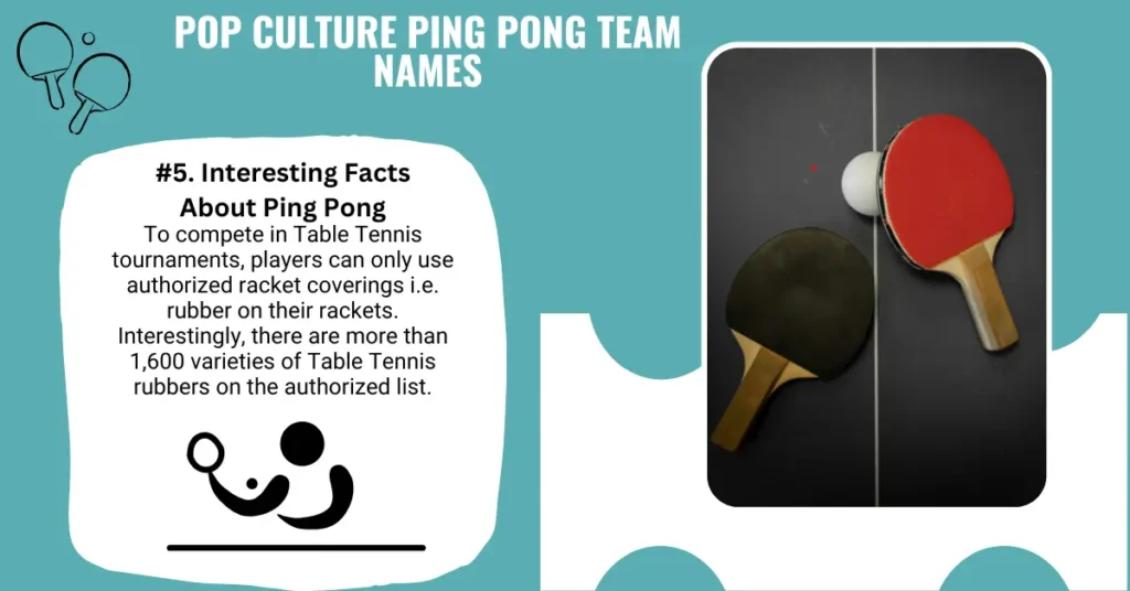 Pop Culture Ping Pong Team Names