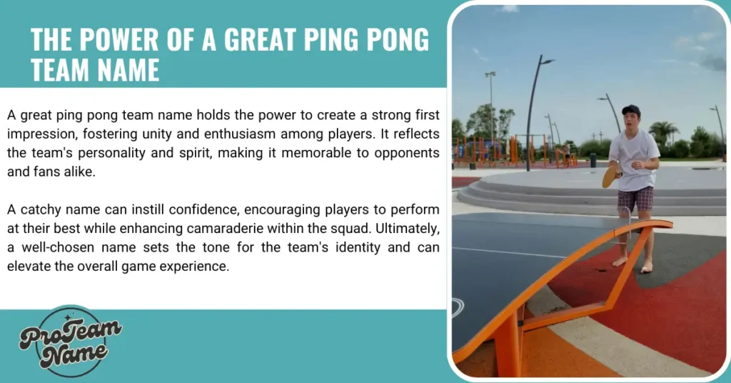 The Power of a Great Ping Pong Team Name