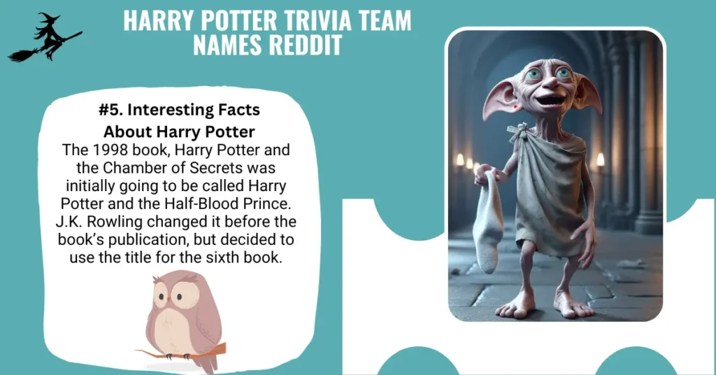 Harry Potter Trivia Team Names Reddit