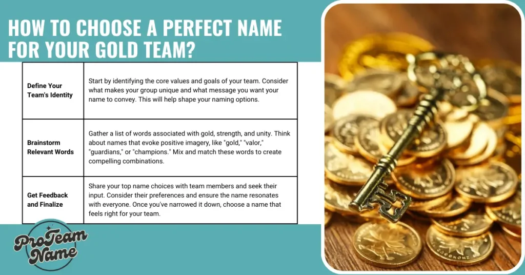 How To Choose a Perfect Name For Your Gold Team