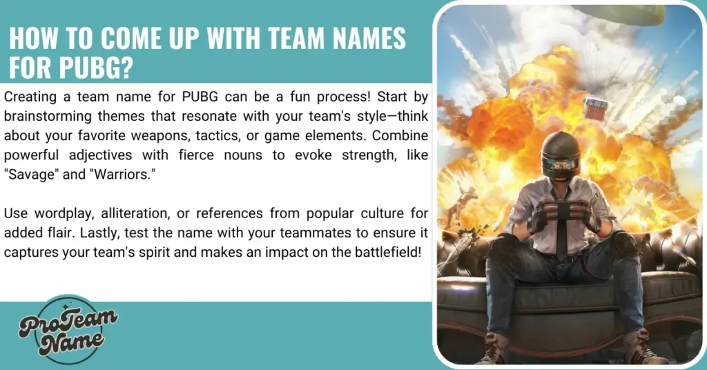 How to Come Up With Team Names for PUBG?