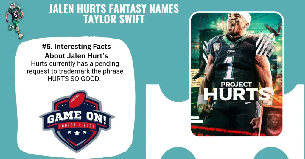 Jalen Hurts Fantasy Names Taylor Swift