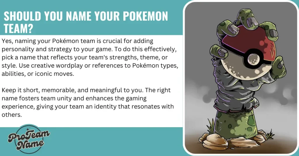 Should You Name Your Pokemon Team