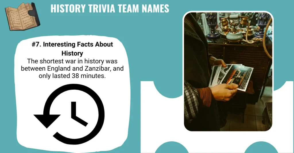 History Trivia Team Names
