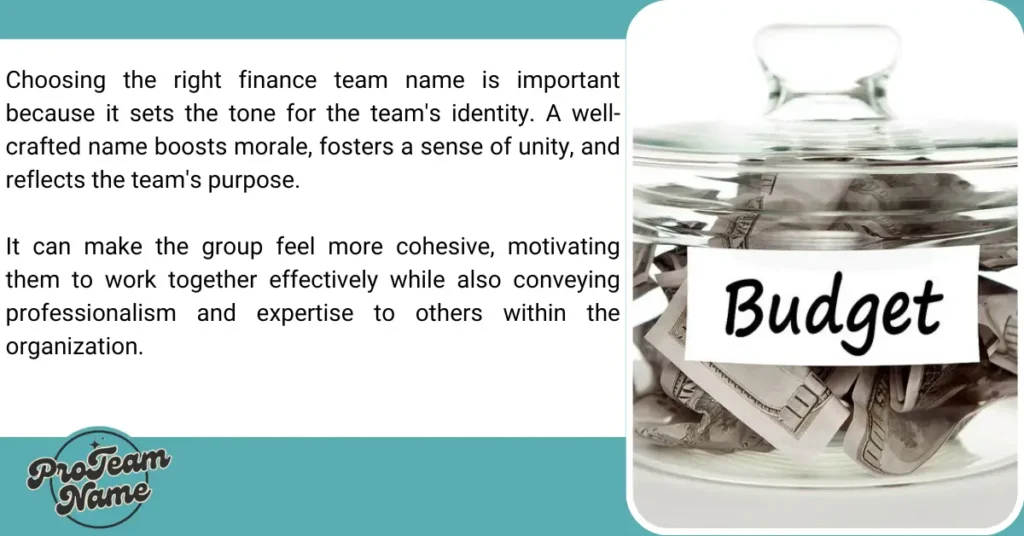 Importance of Choosing the Right Finance Team Name