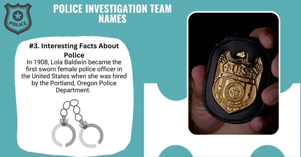 Police Investigation Team Names