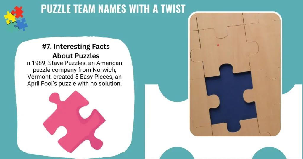 Puzzle Team Names with a Twist