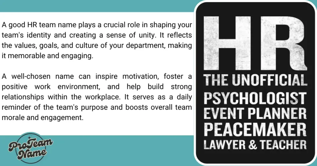 The Importance of a Good HR Team Name