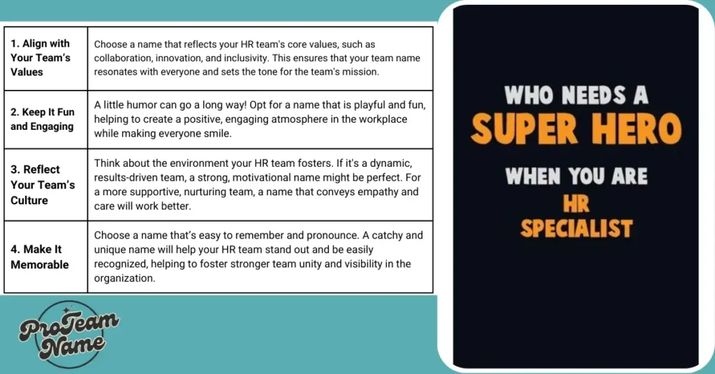 Tips for Choosing HR Team Names