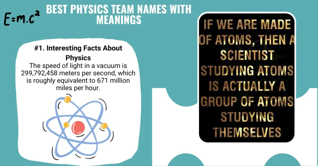 Best Physics Team Names With Meanings