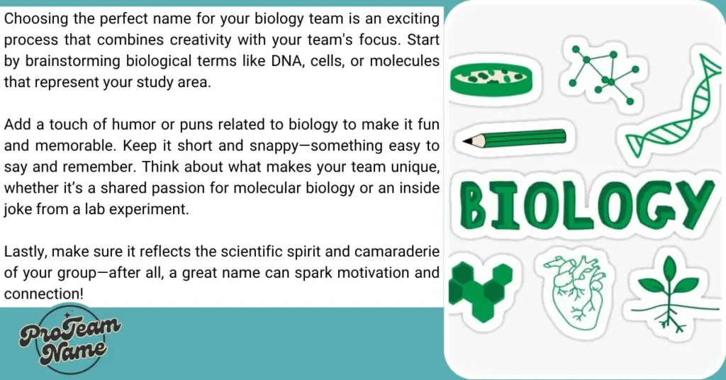 How To Choose a Perfect Name For Your Biology Team?