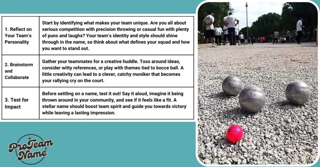 How To Make Bocce Ball Team Names?