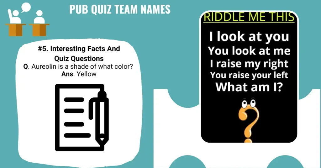 Pub Quiz Team Names