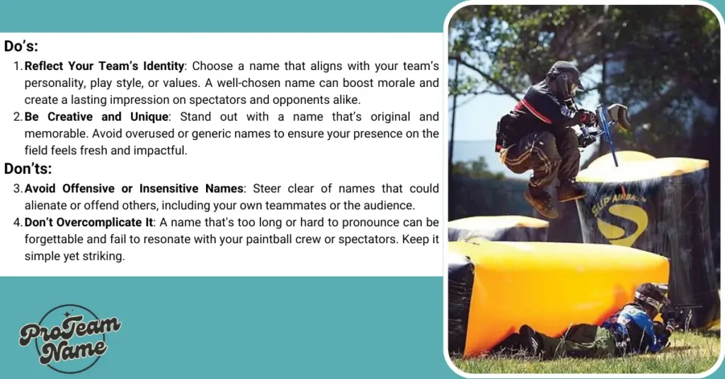 The Do’s and Don’ts of Paintball Team Naming