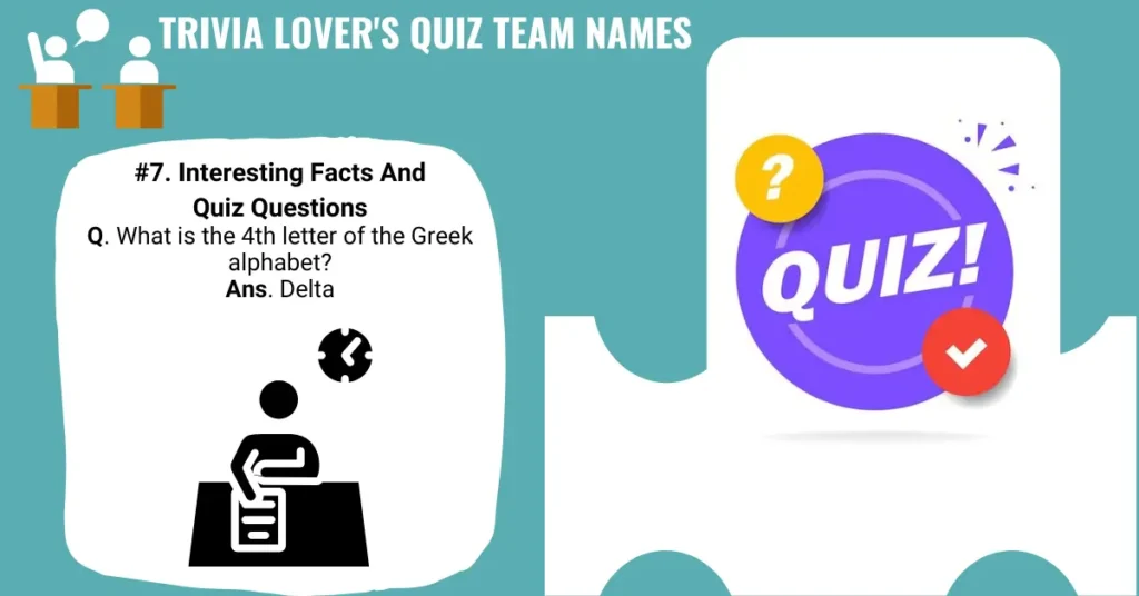 Trivia Lover's Quiz Team Names