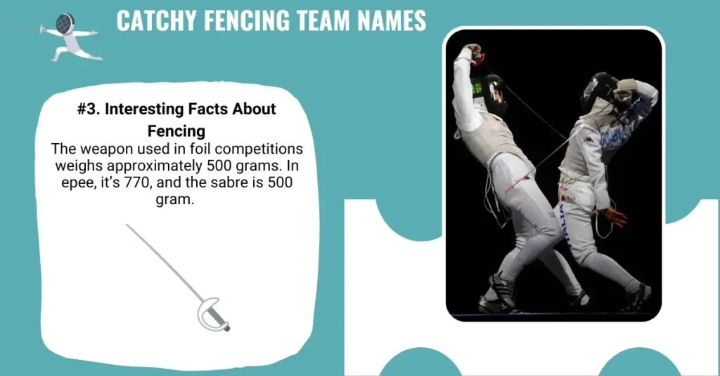 Catchy Fencing Team Names