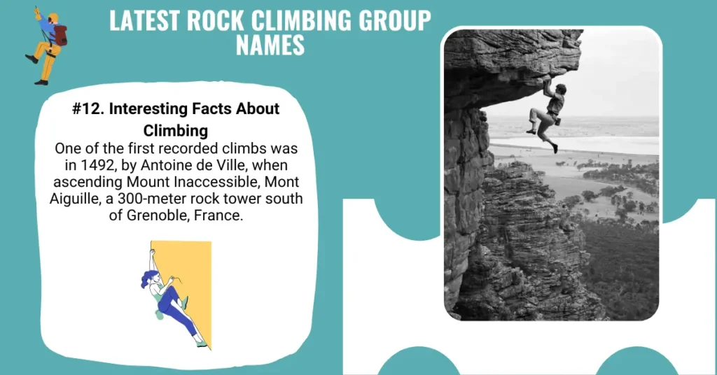 Latest Rock Climbing Group Names