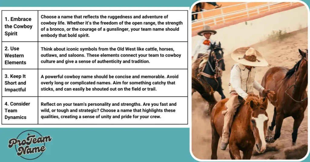 Tips for Choosing the Perfect Cowboy Team Name