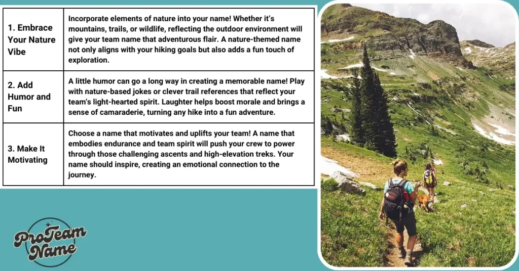 Tips for Creating the Perfect Hiking Team Name