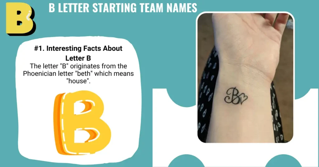 B Letter Starting Team Names
