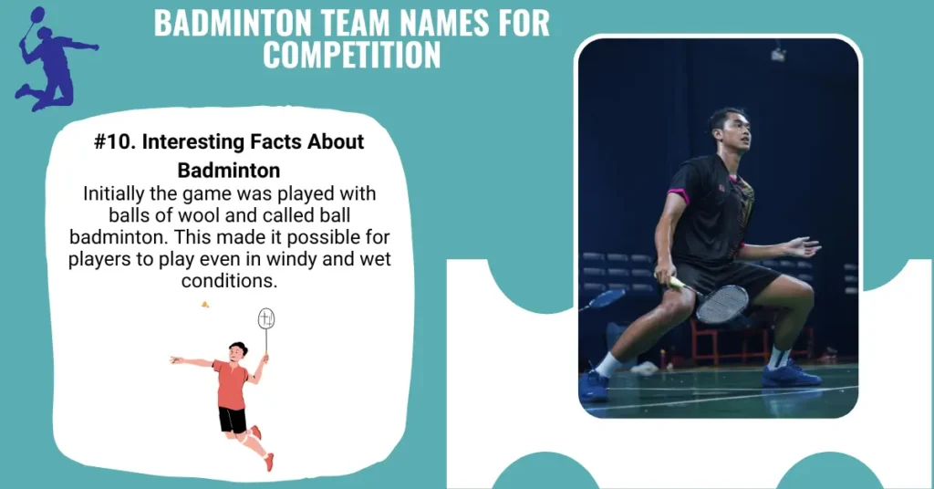 Badminton Team Names For Competition