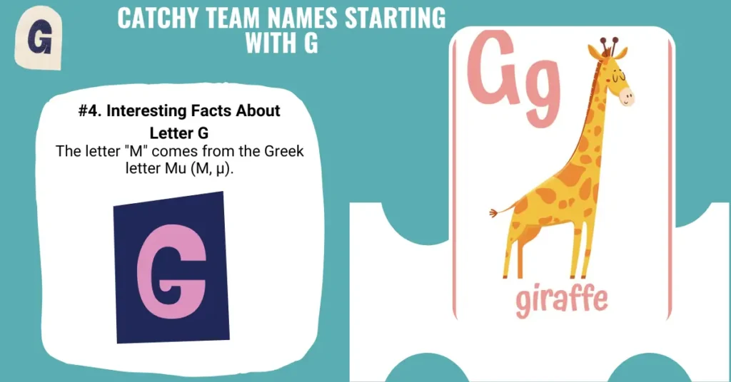 Catchy Team Names Starting With G