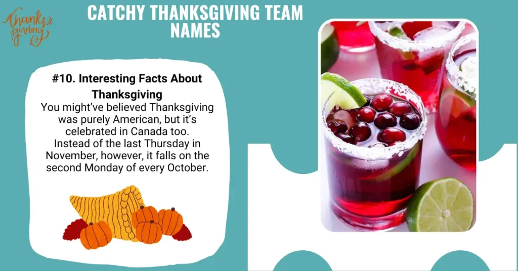 Catchy Thanksgiving Team Names