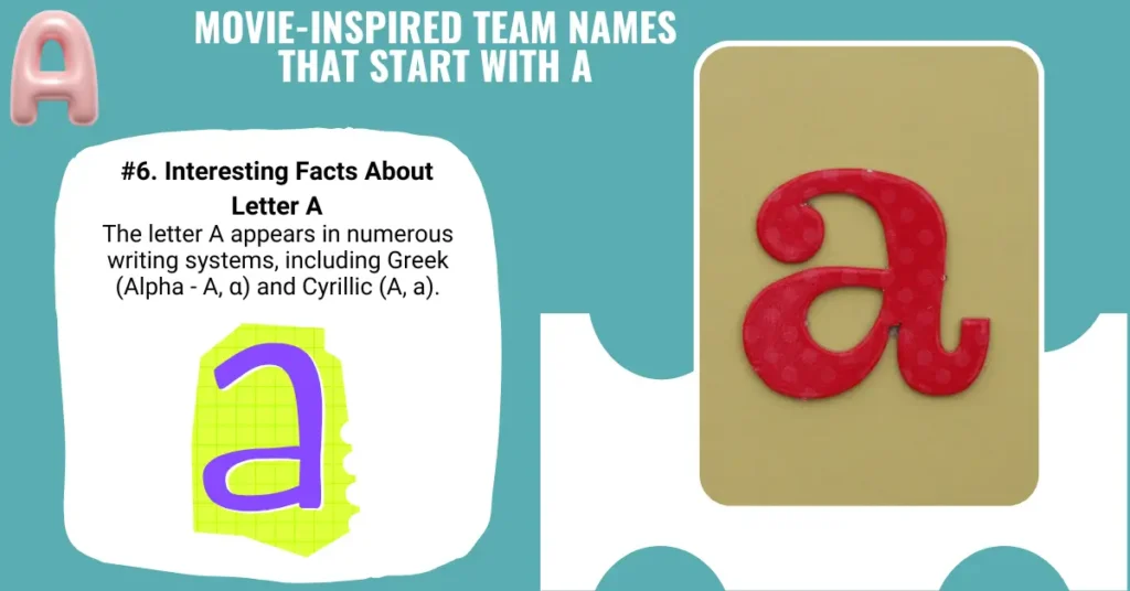 Movie-Inspired Team Names That Start with A