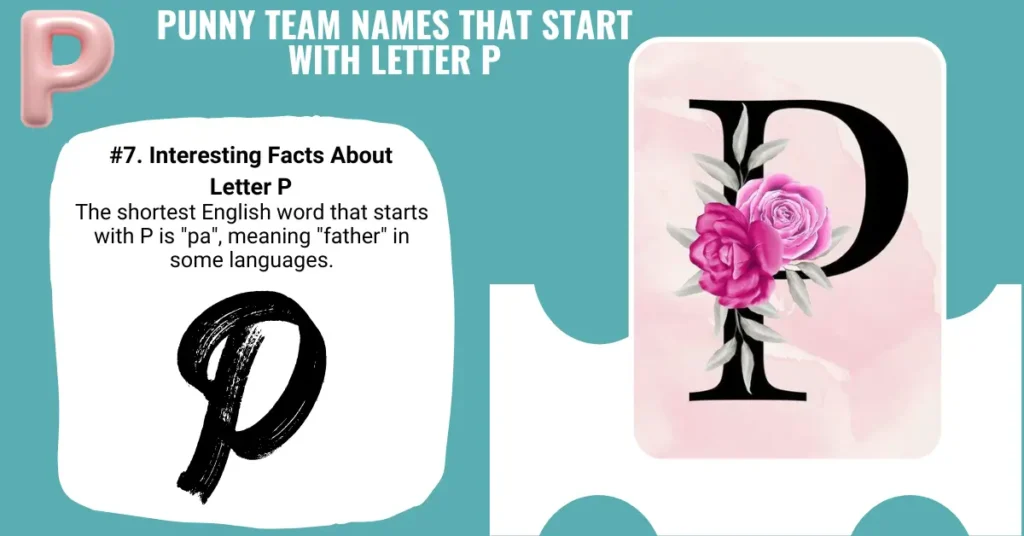 Punny Team Names That Start With Letter P