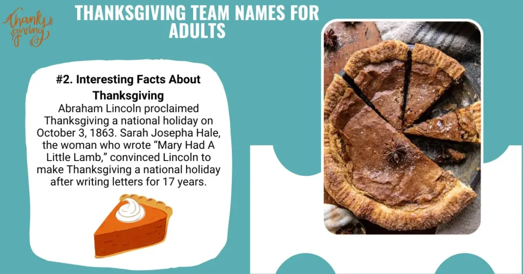 Thanksgiving Team Names for Adults
