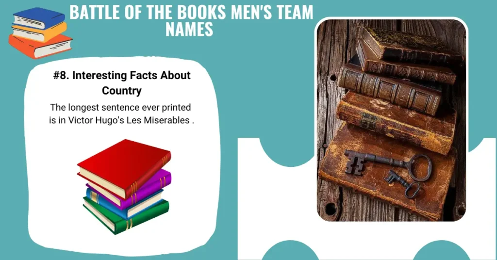 Battle of the Books Men's Team NamesÂ