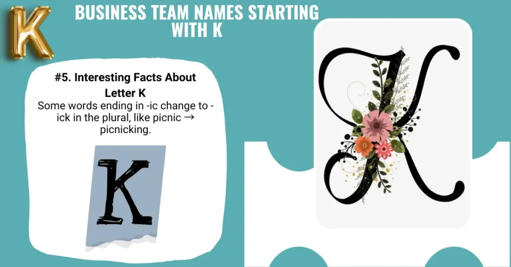 Business Team Names Starting with K
