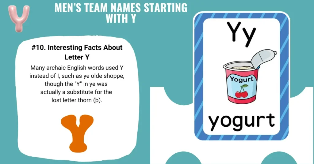 Men’s Team Names Starting With Y