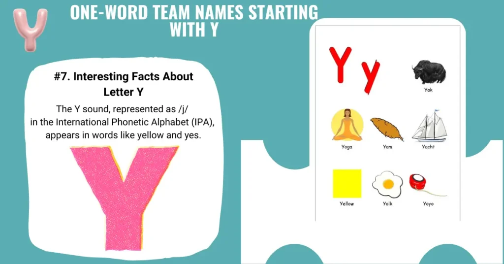 One-Word Team Names Starting With Y
