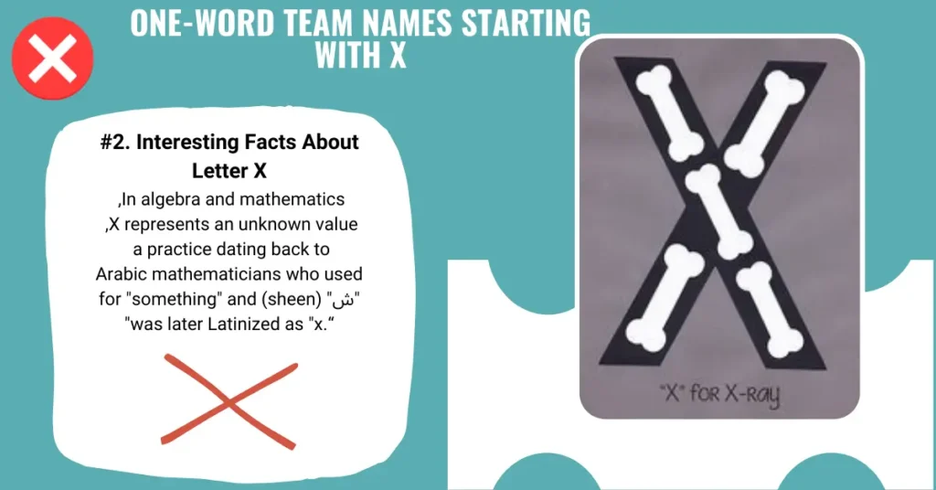 One-Word Team Names Starting with X
