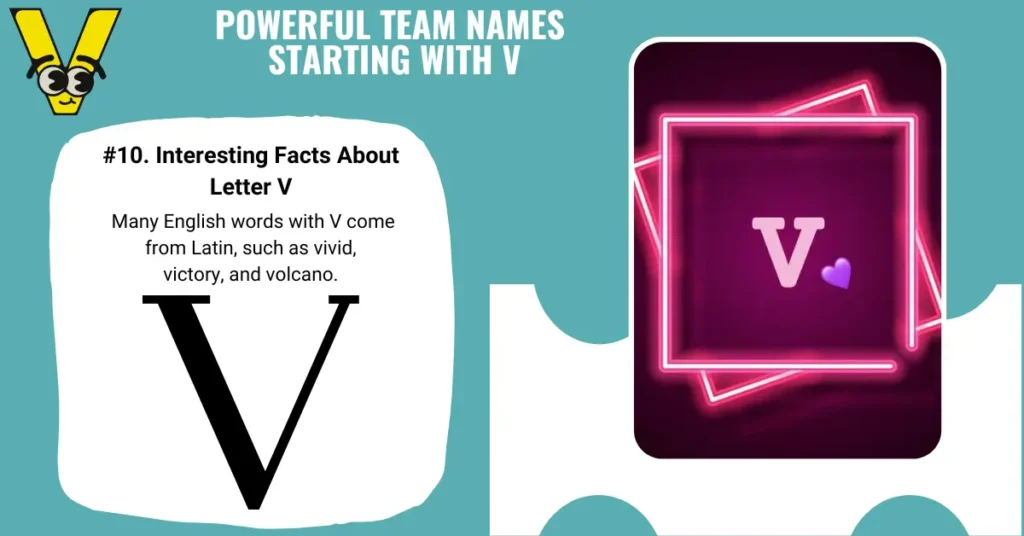 Powerful Team Names Starting with V