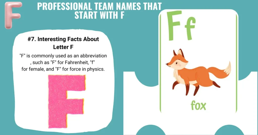 Professional Team Names that Start with F