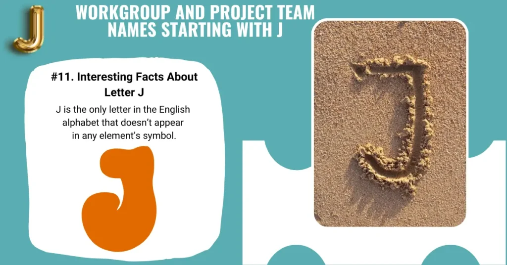 Workgroup and Project Team Names Starting with J