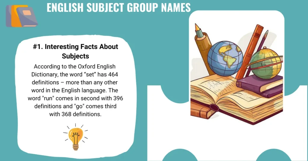English Subject Group Names